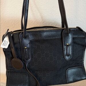 G Elegant Black Shoulder Bag